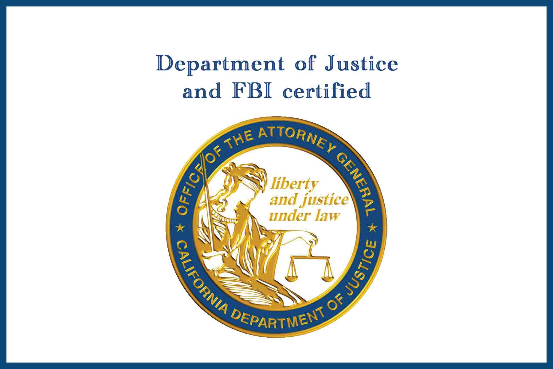Read more about the article DOJ & FBI Certified